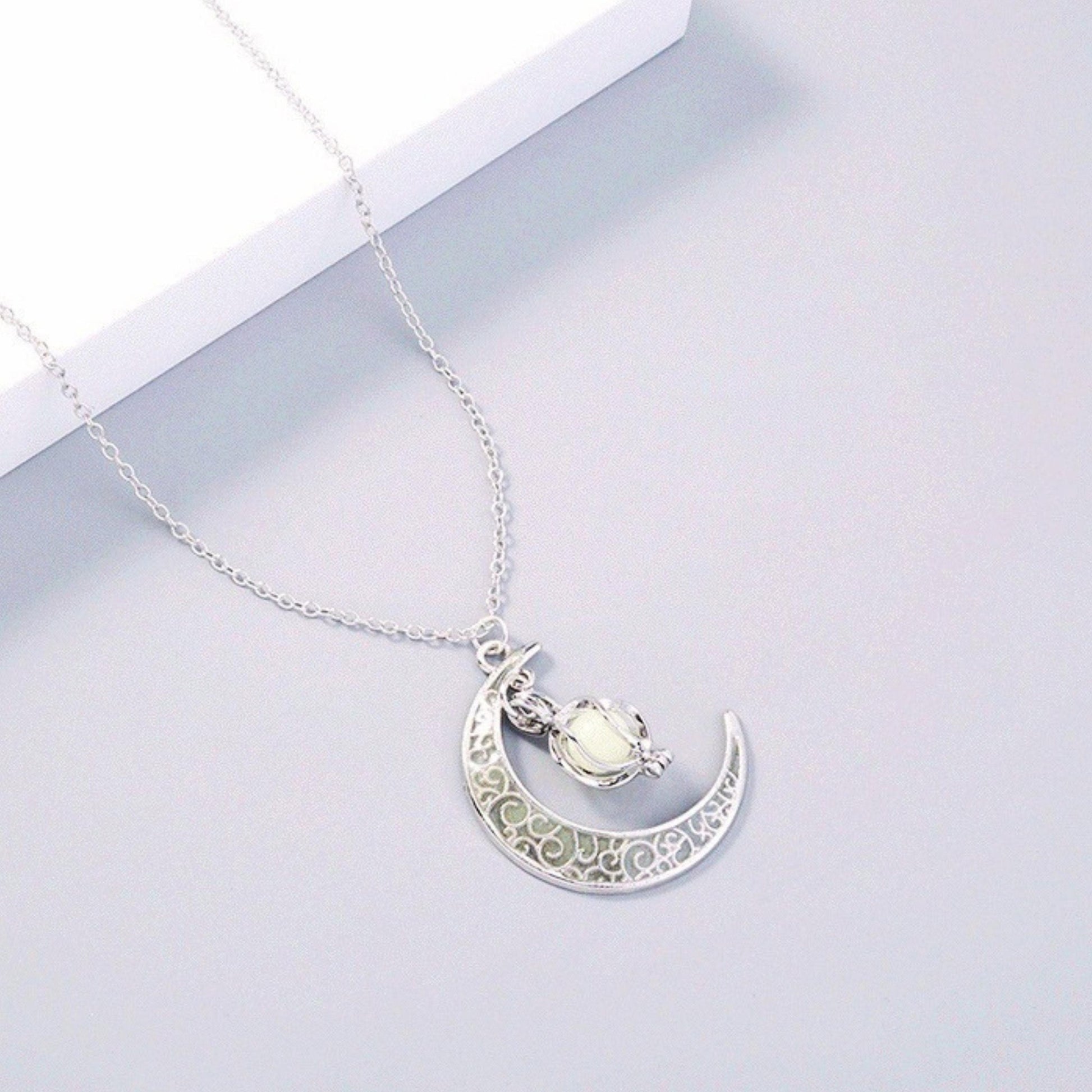 Glowing Moon Necklace - Space Mesmerise - Space Gifts | Lamps | Statues | Home Decor