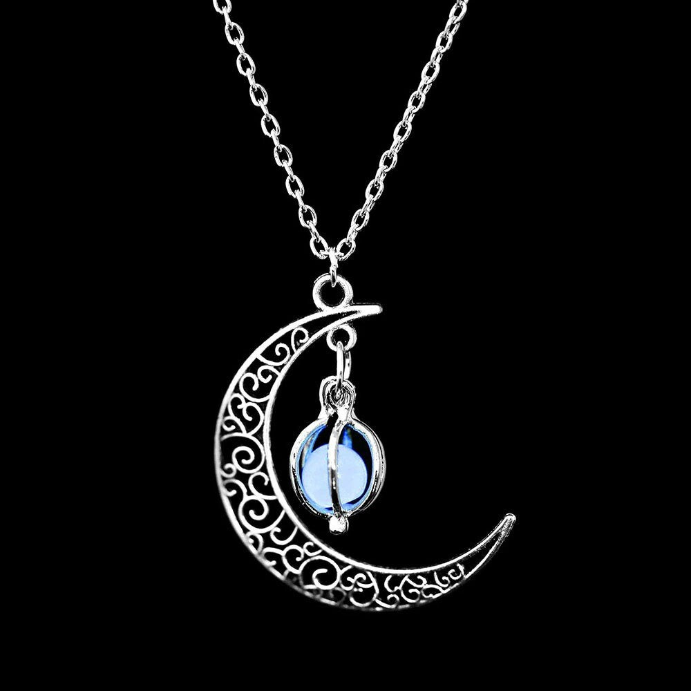 Glowing Moonstone Necklace - Space Mesmerise - Space Gifts | Lamps | Statues | Home Decor