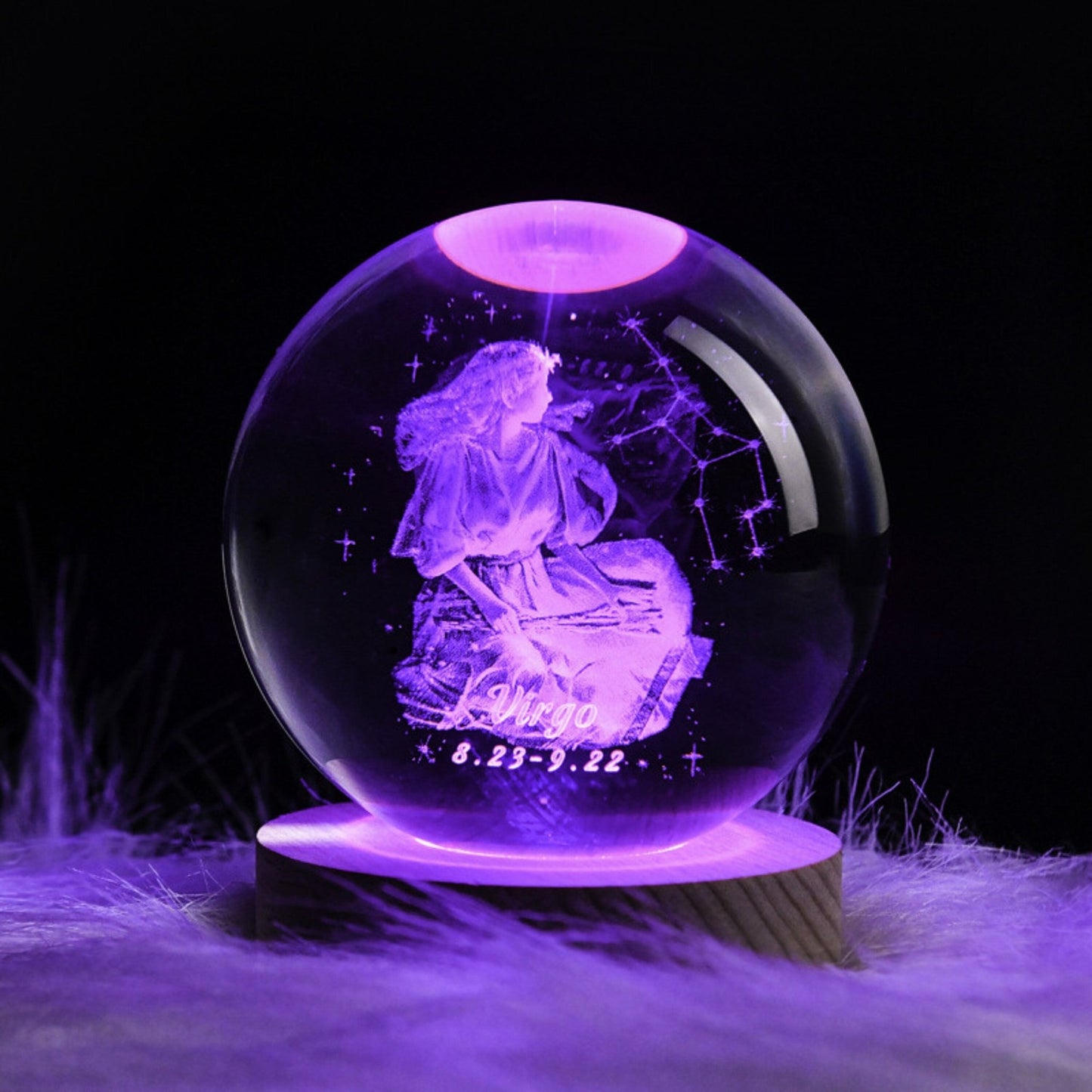Horoscope Crystal Lamp (Colorful) - Space Mesmerise - Space Gifts | Lamps | Statues | Home Decor