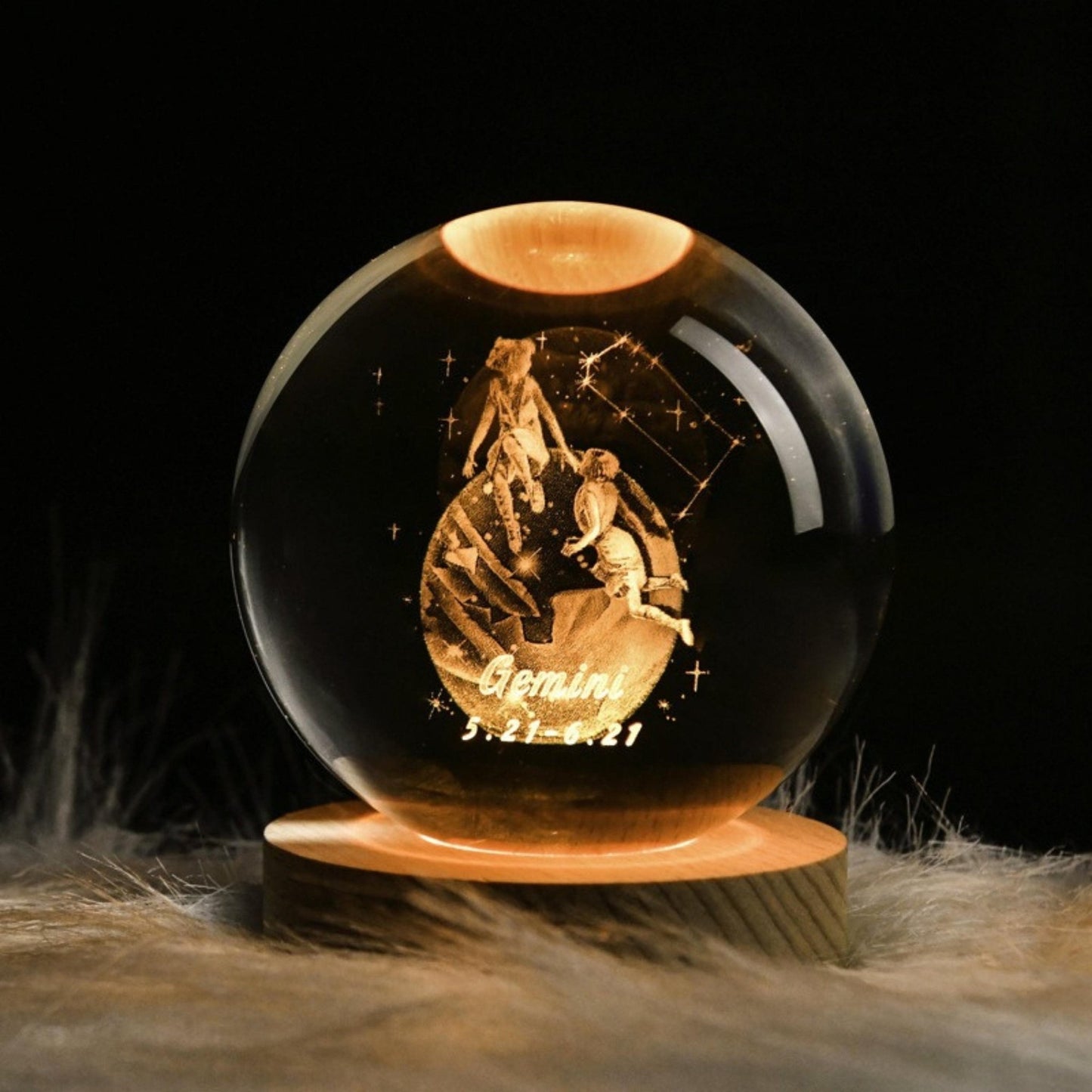 Horoscope Crystal Lamp (Colorful) - Space Mesmerise - Space Gifts | Lamps | Statues | Home Decor