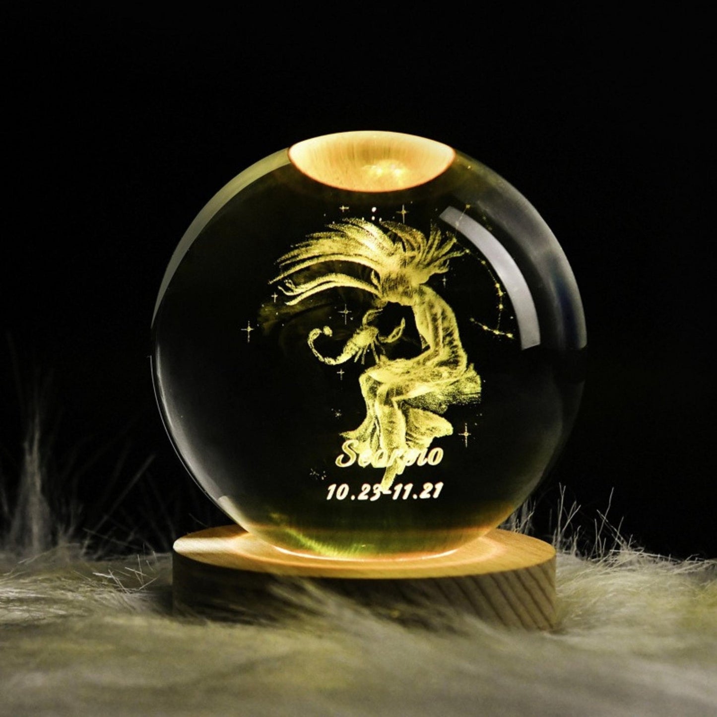 Horoscope Crystal Lamp (Colorful) - Space Mesmerise - Space Gifts | Lamps | Statues | Home Decor