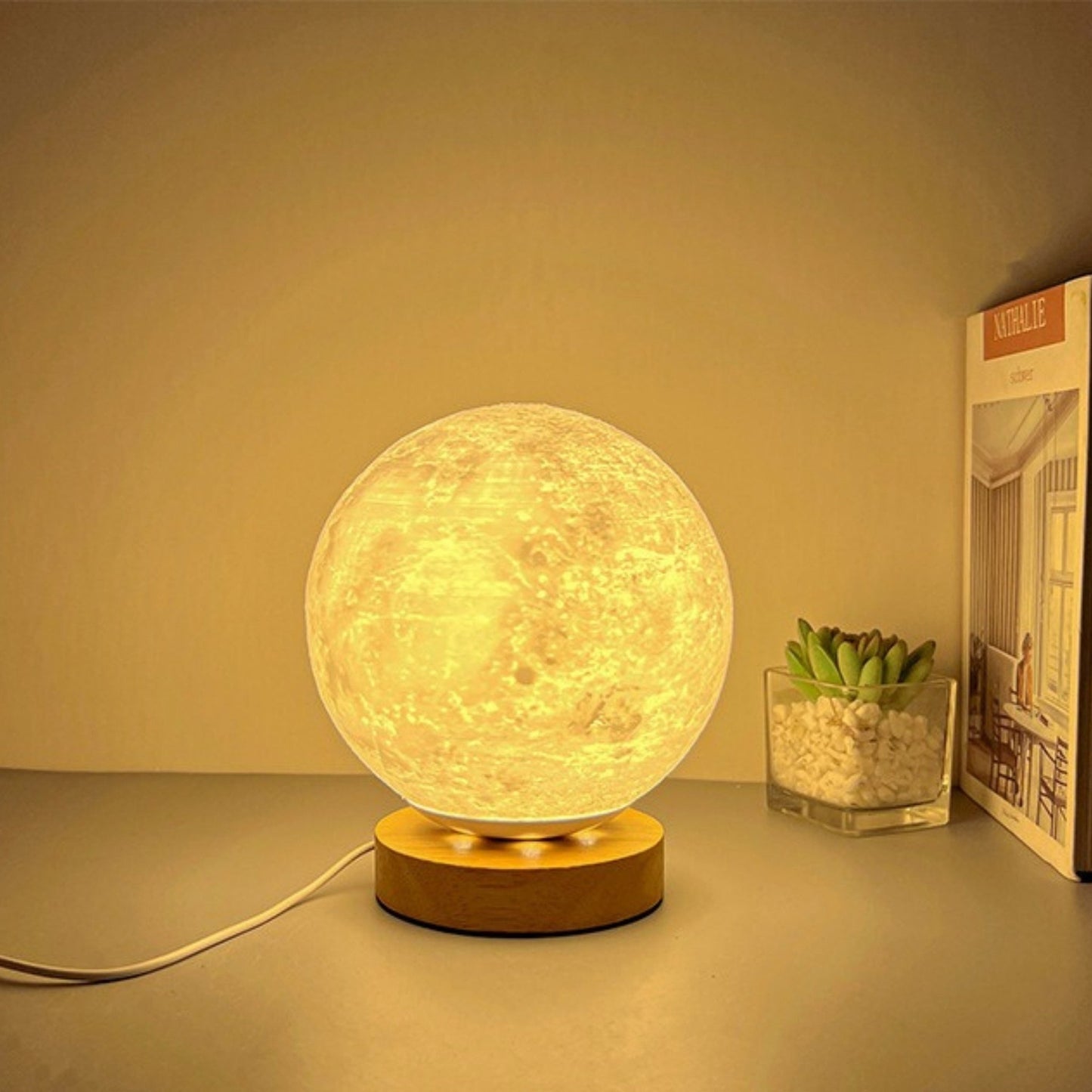 Ice Planet Glass Lamp - Space Mesmerise - Space Gifts | Lamps | Statues | Home Decor