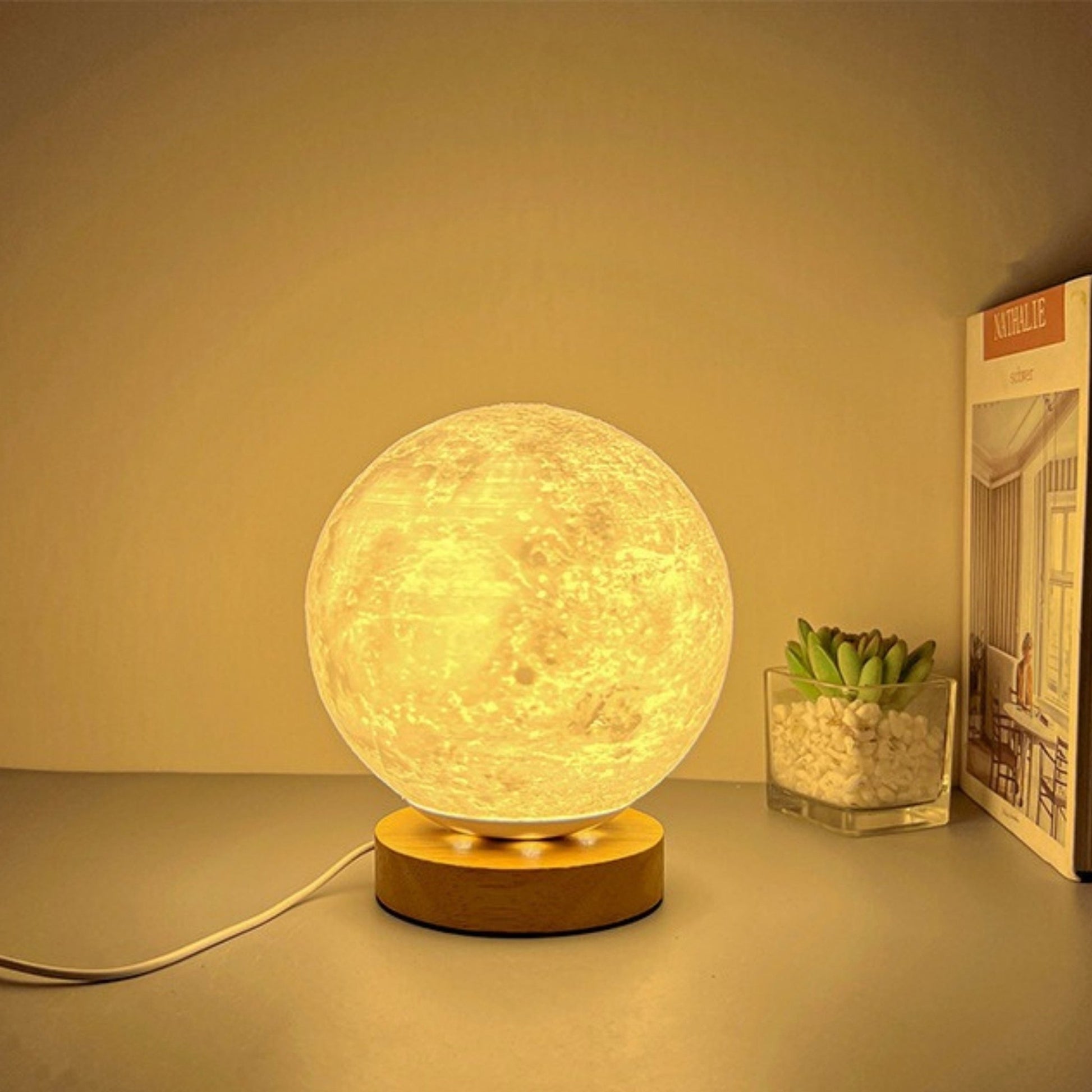 Ice Planet Glass Lamp - Space Mesmerise - Space Gifts | Lamps | Statues | Home Decor
