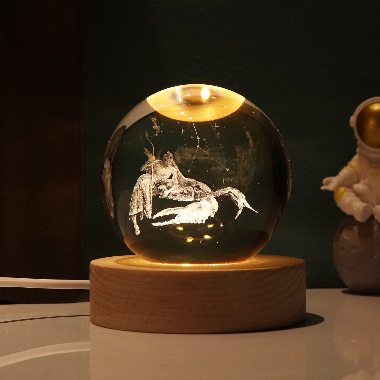 Twelve Constellations Space Lamp Globe | Horoscopes, Zodiac Sign Crystal Ball Lamp | Adults, Kids Nightlight and Gift