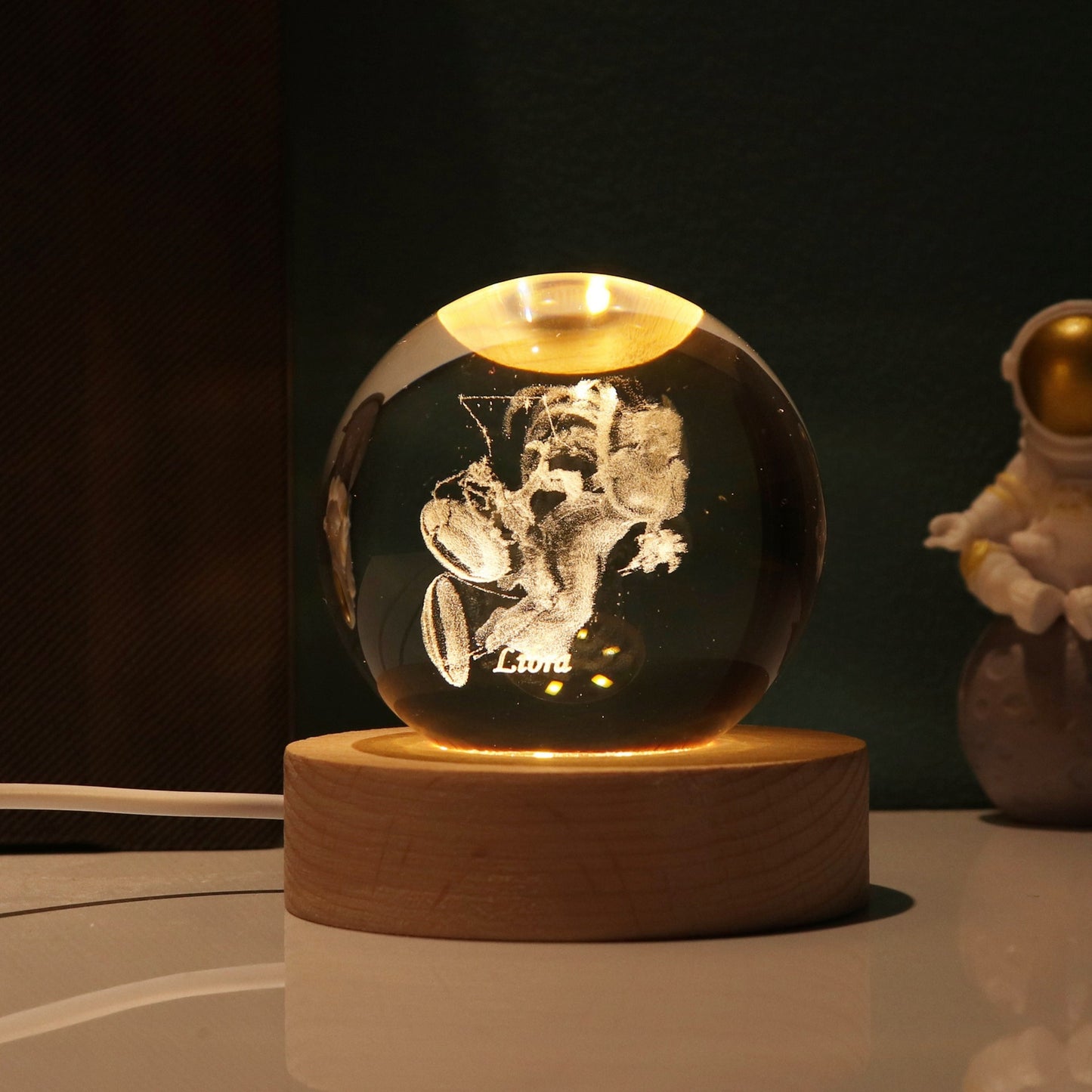 Twelve Constellations Space Lamp Globe | Horoscopes, Zodiac Sign Crystal Ball Lamp | Adults, Kids Nightlight and Gift
