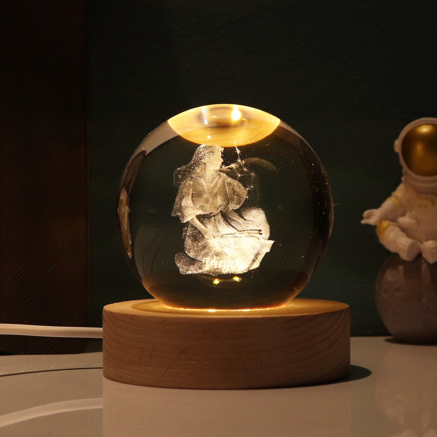 Twelve Constellations Space Lamp Globe | Horoscopes, Zodiac Sign Crystal Ball Lamp | Adults, Kids Nightlight and Gift