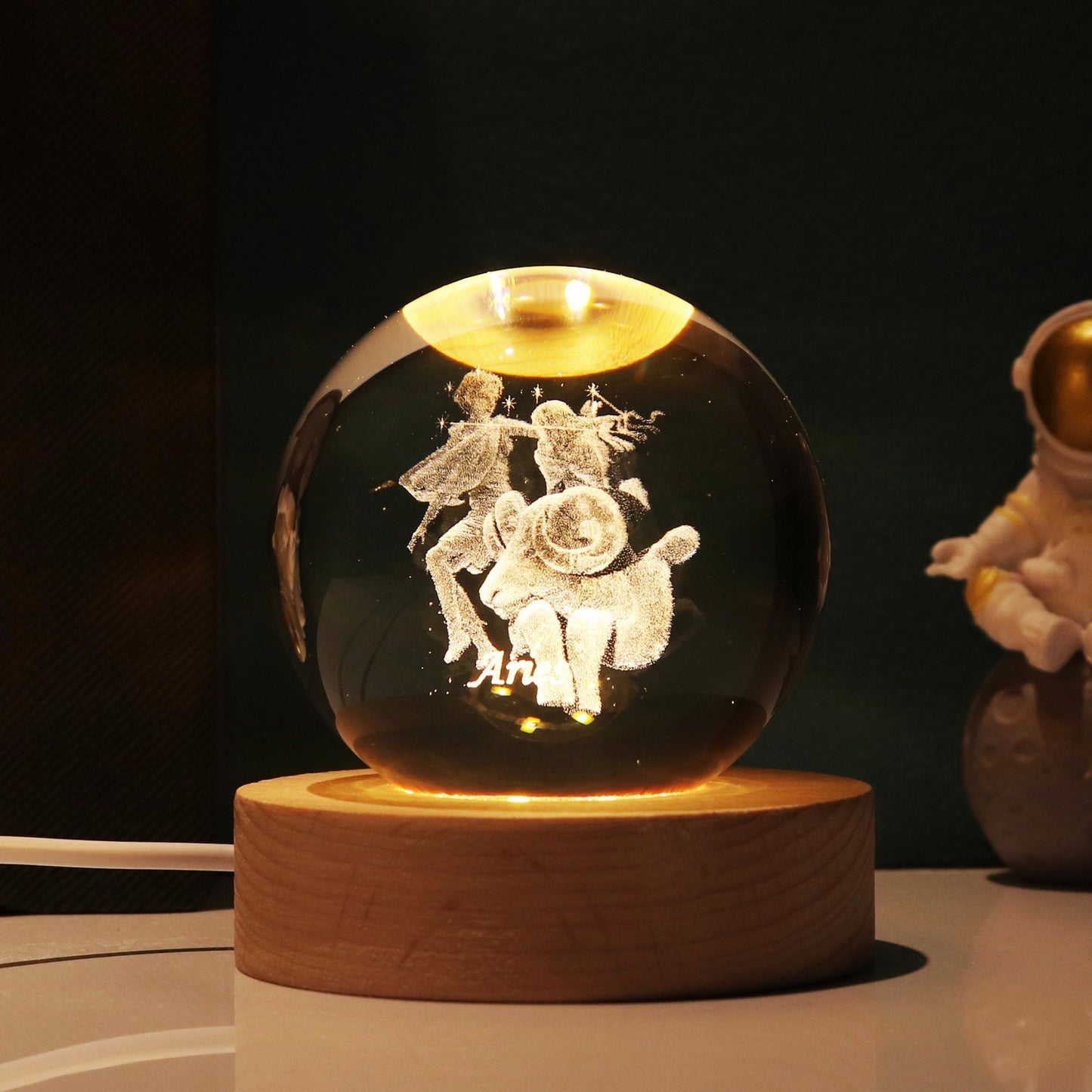 Twelve Constellations Space Lamp Globe | Horoscopes, Zodiac Sign Crystal Ball Lamp | Adults, Kids Nightlight and Gift
