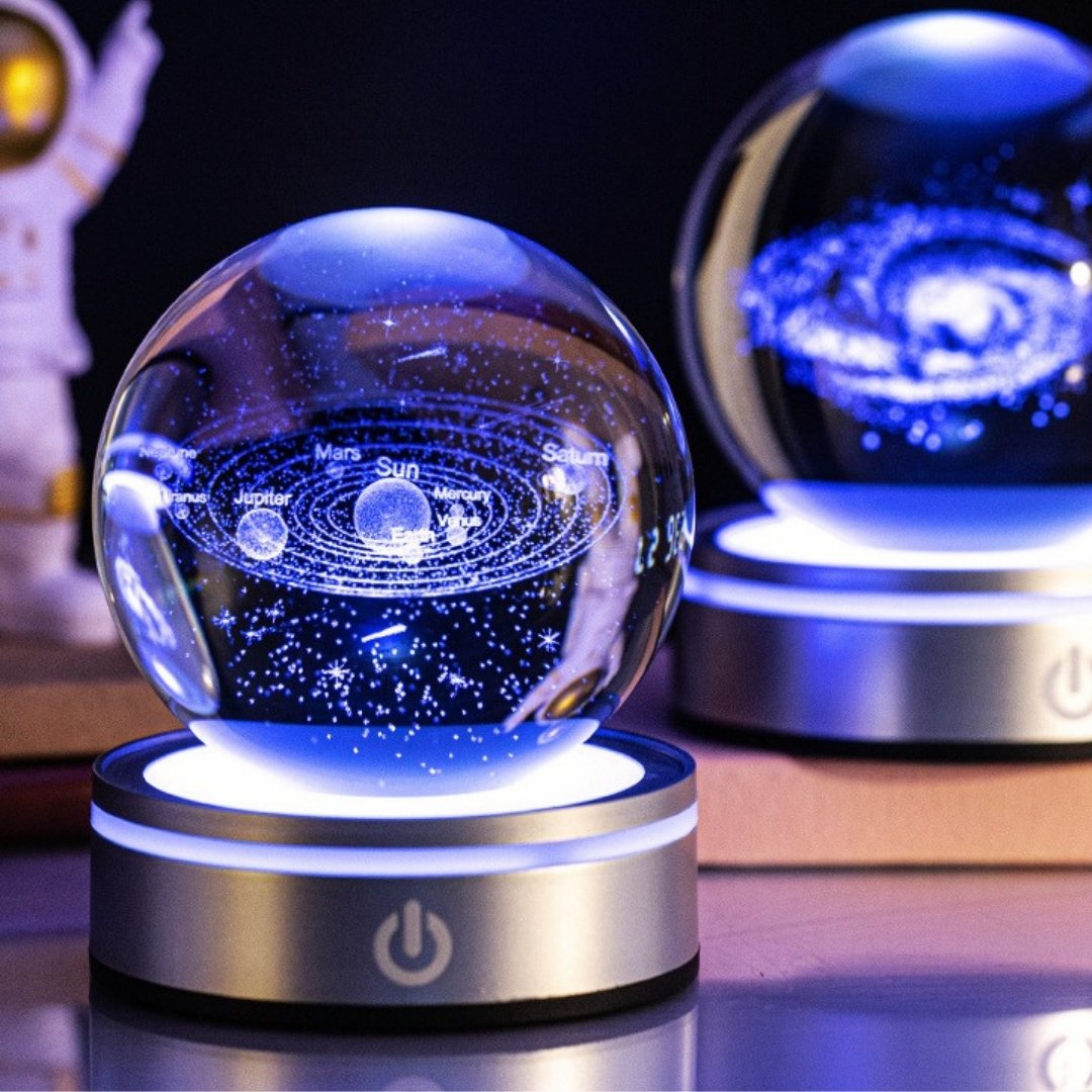 LED Crystal Galaxy Lamp (Colorful) - Space Mesmerise - Space Gifts | Lamps | Statues | Home Decor