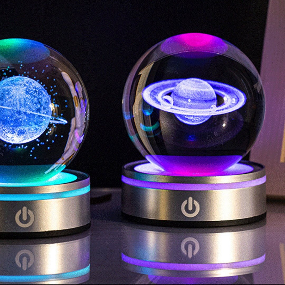 LED Crystal Galaxy Lamp (Colorful) - Space Mesmerise - Space Gifts | Lamps | Statues | Home Decor