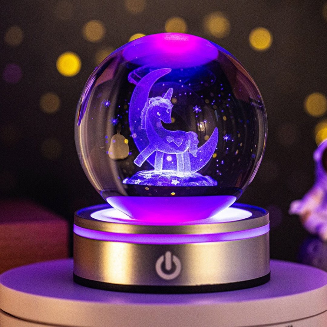 LED Crystal Galaxy Lamp (Colorful) - Space Mesmerise - Space Gifts | Lamps | Statues | Home Decor