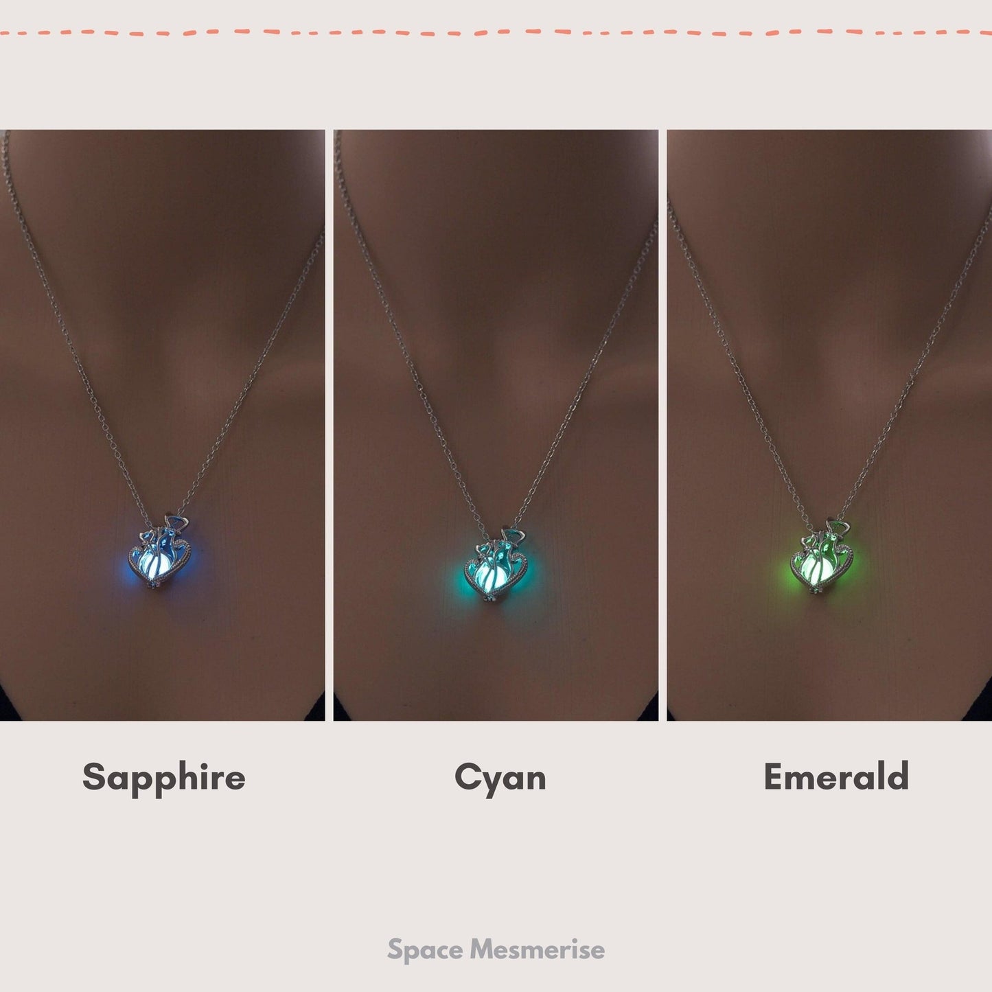 Luminous Cat and Moon Necklace - Space Mesmerise - Space Gifts | Lamps | Statues | Home Decor