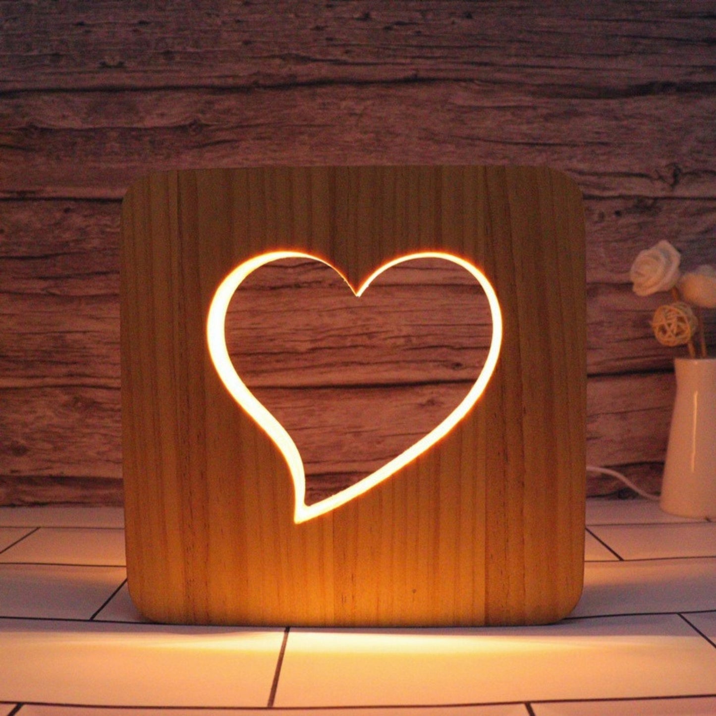 Minimalist Wooden Nursery Night Light - Space Mesmerise - Space Gifts | Lamps | Statues | Home Decor