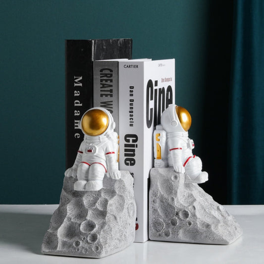 Moon Crater and Astronaut Bookends (Set of 2) - Space Mesmerise - Space Gifts | Lamps | Statues | Home Decor