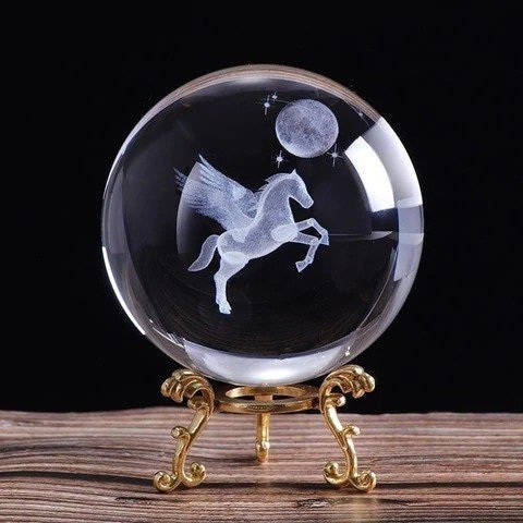 Pegasus Crystal Globe - Space Mesmerise - Space Gifts | Lamps | Statues | Home Decor