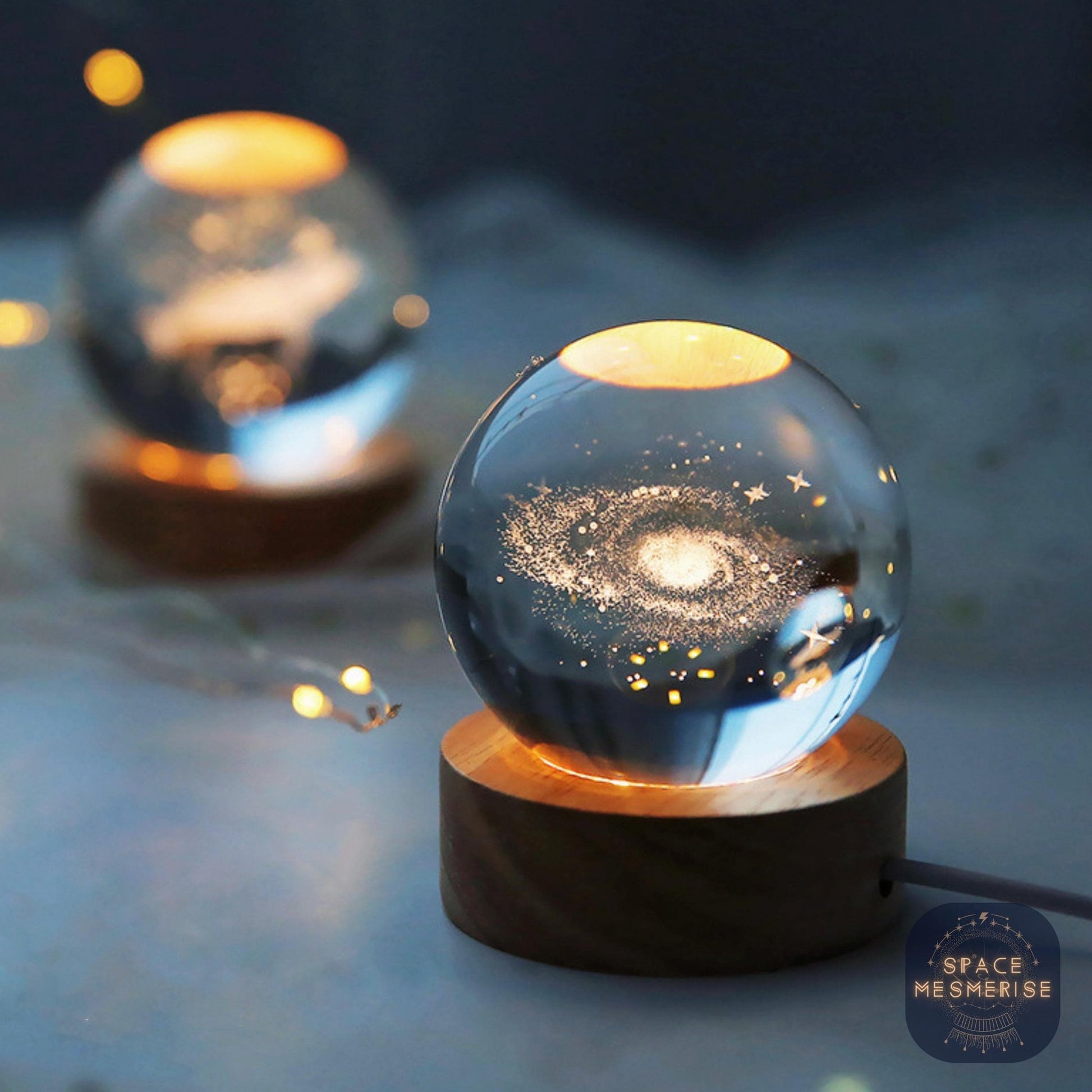 Personalized Crystal Space Lamp - Space Mesmerise - Space Gifts | Lamps | Statues | Home Decor