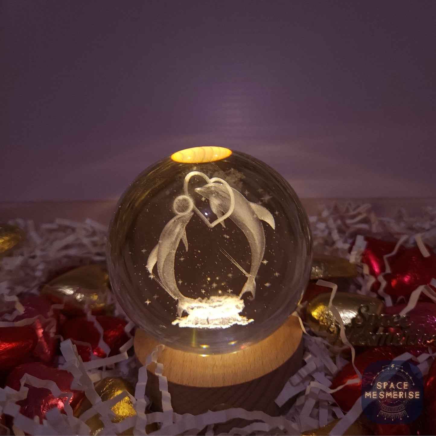 Personalized Crystal Space Lamp - Space Mesmerise - Space Gifts | Lamps | Statues | Home Decor