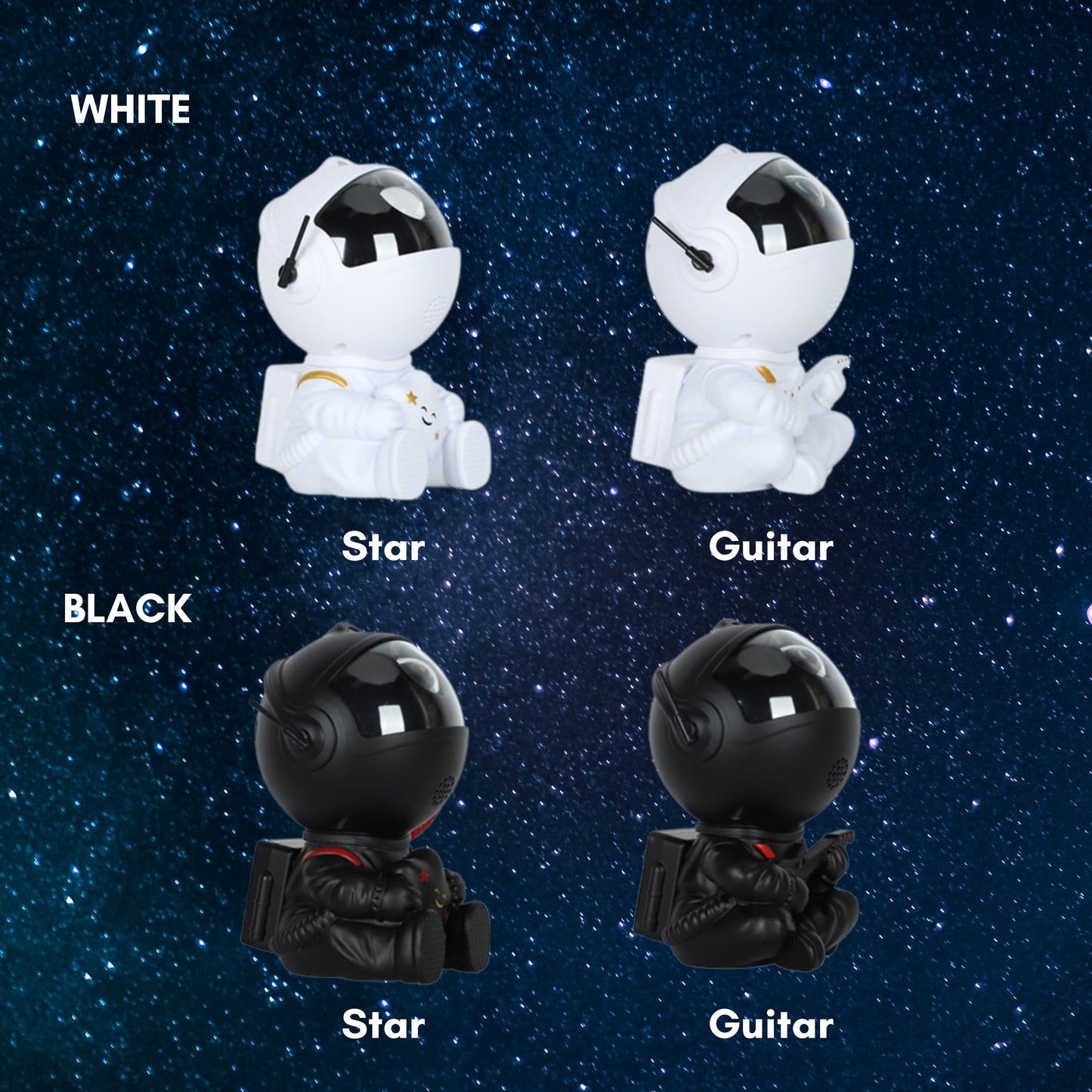Sitting Astronaut Galaxy Projector