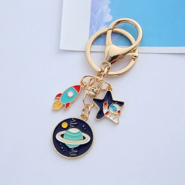 Rocket and Planet Charms and Keychains - Space Mesmerise - Space Gifts | Lamps | Statues | Home Decor