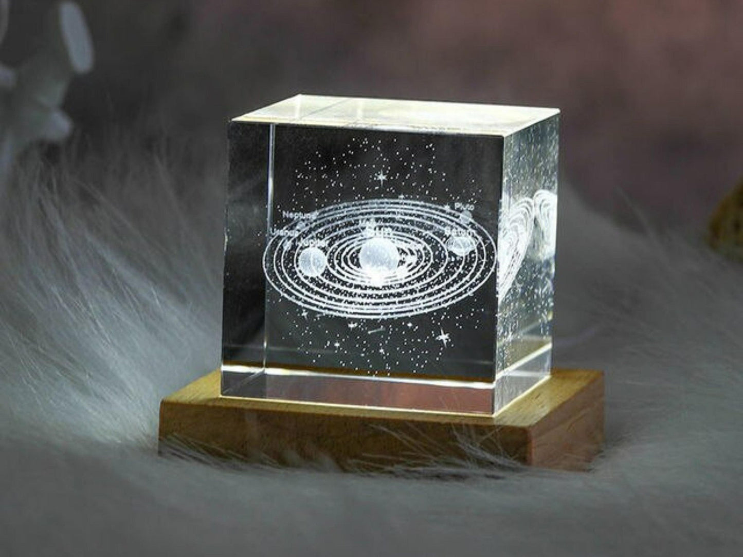 Space Crystal Cube Lamp - Space Mesmerise - Space Gifts | Lamps | Statues | Home Decor