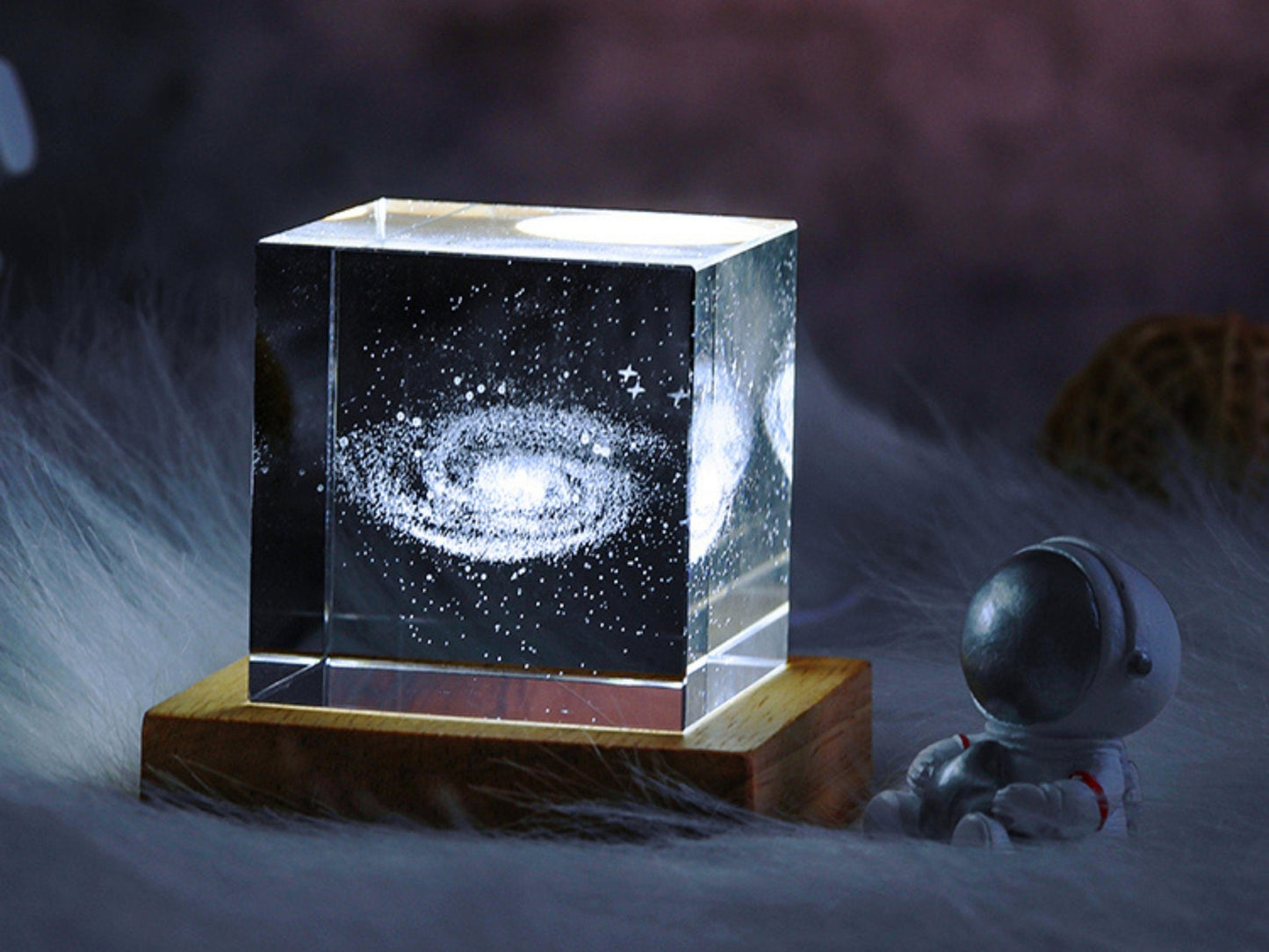 Space Crystal Cube Lamp - Space Mesmerise - Space Gifts | Lamps | Statues | Home Decor