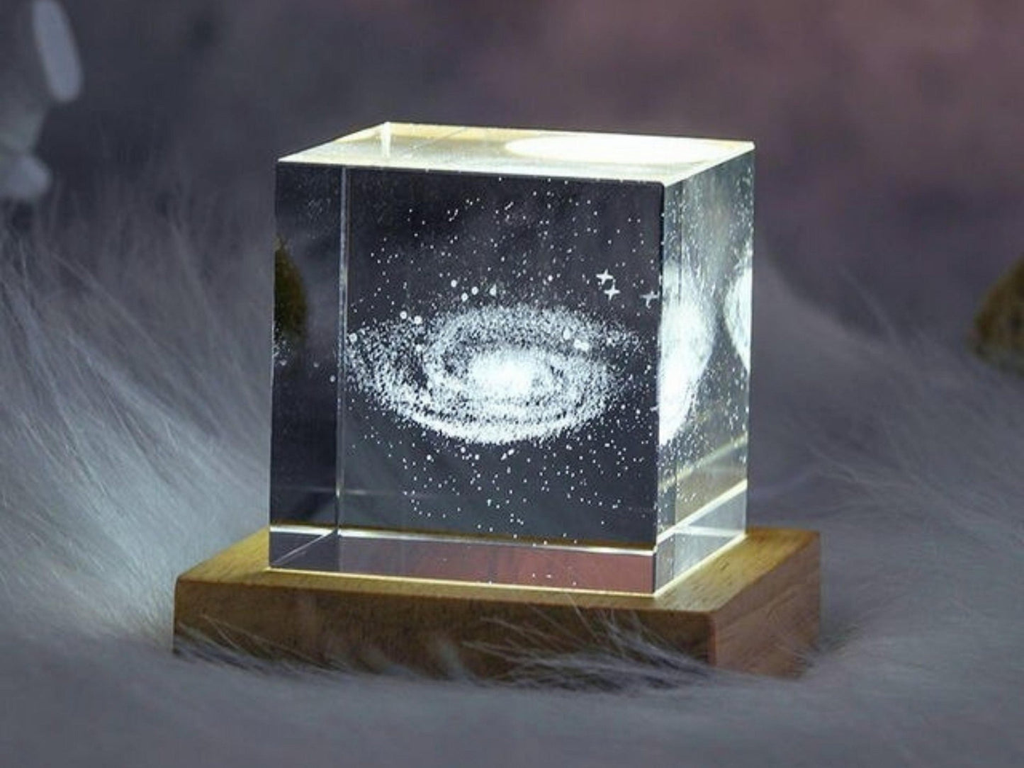 Space Crystal Cube Lamp - Space Mesmerise - Space Gifts | Lamps | Statues | Home Decor