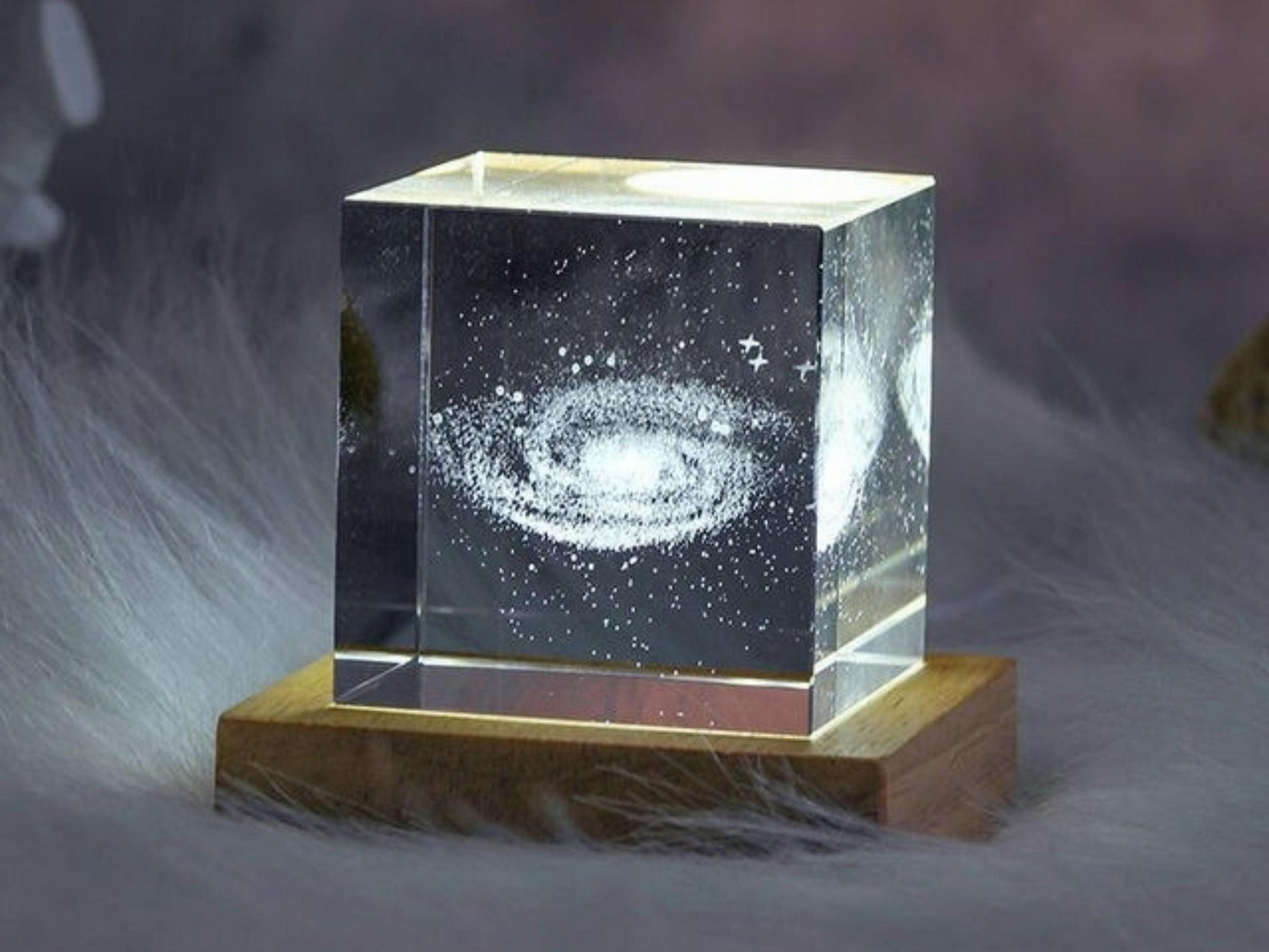 Space Crystal Cube Lamp - Space Mesmerise - Space Gifts | Lamps | Statues | Home Decor