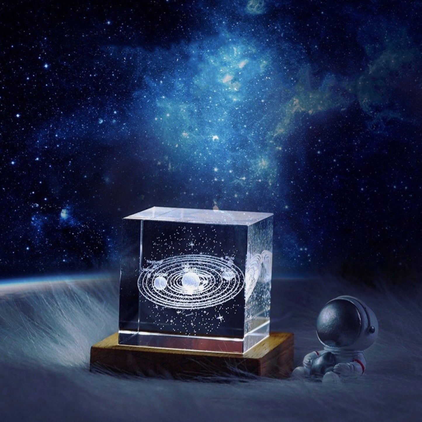 Space Crystal Cube Lamp - Space Mesmerise