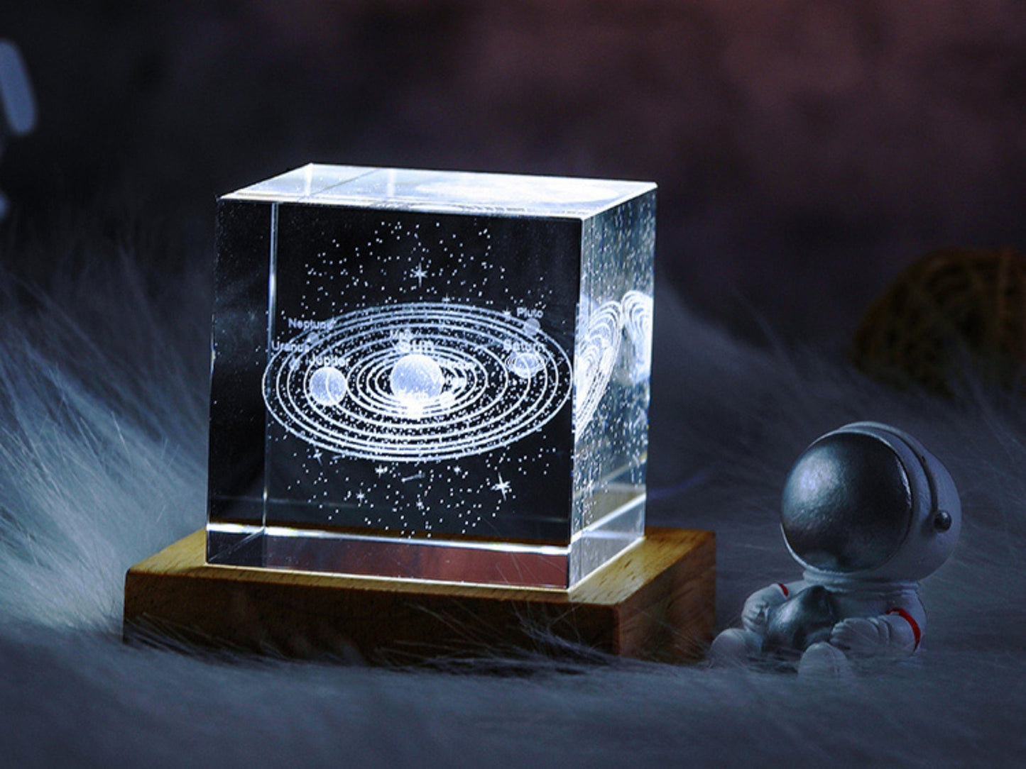Space Crystal Cube Lamp - Space Mesmerise - Space Gifts | Lamps | Statues | Home Decor
