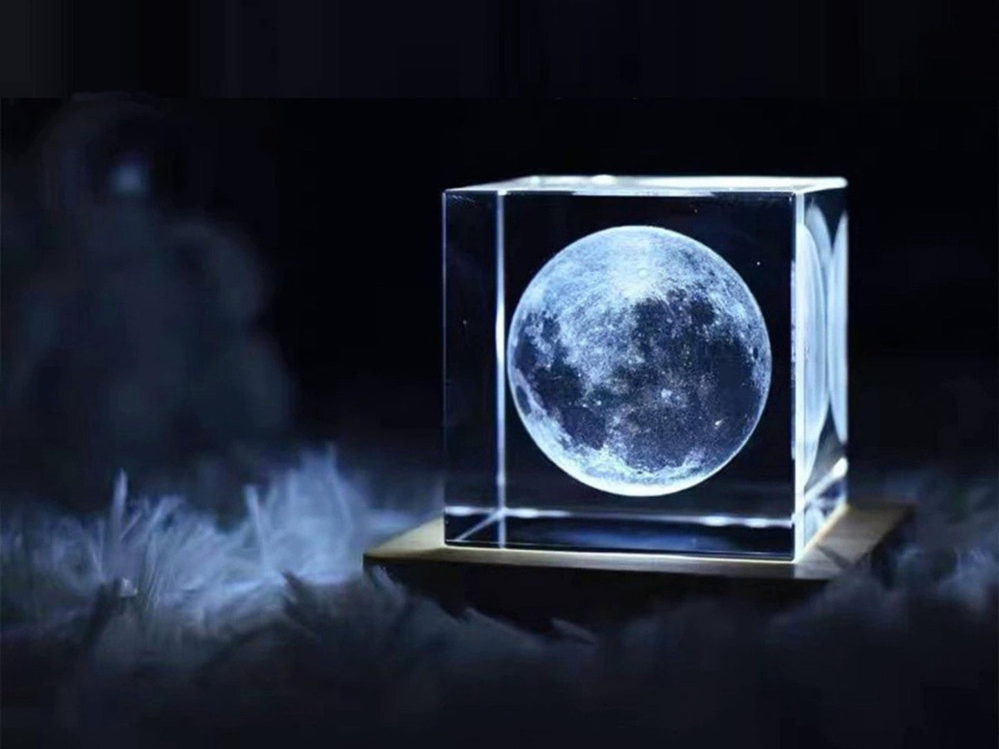 Space Crystal Cube Lamp - Space Mesmerise - Space Gifts | Lamps | Statues | Home Decor