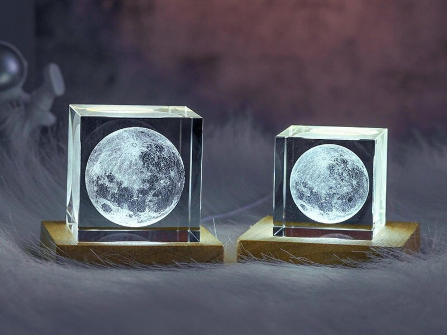 Space Crystal Cube Lamp - Space Mesmerise - Space Gifts | Lamps | Statues | Home Decor
