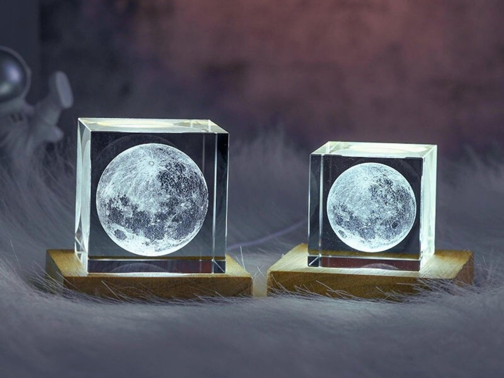 Space Crystal Cube Lamp - Space Mesmerise - Space Gifts | Lamps | Statues | Home Decor