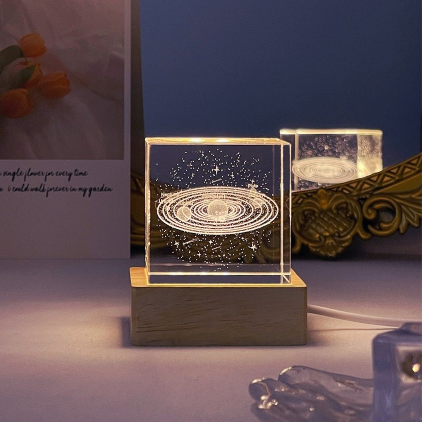 Space Crystal Cube Lamp - Space Mesmerise