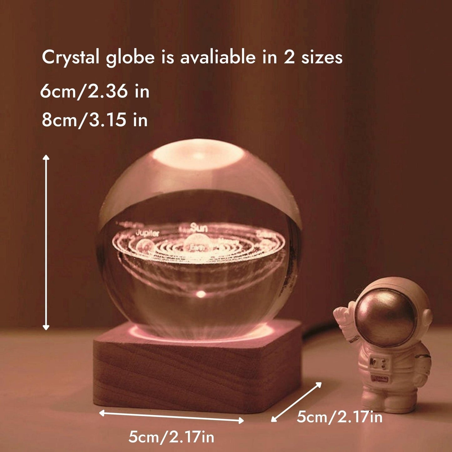 Star Explorer Crystal Lamp Globe - Space Mesmerise - Space Gifts | Lamps | Statues | Home Decor