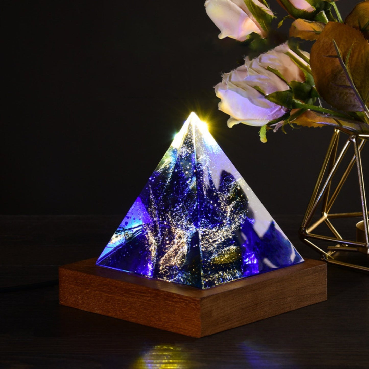 Starry Cosmic Pyramid - Space Mesmerise - Space Gifts | Lamps | Statues | Home Decor