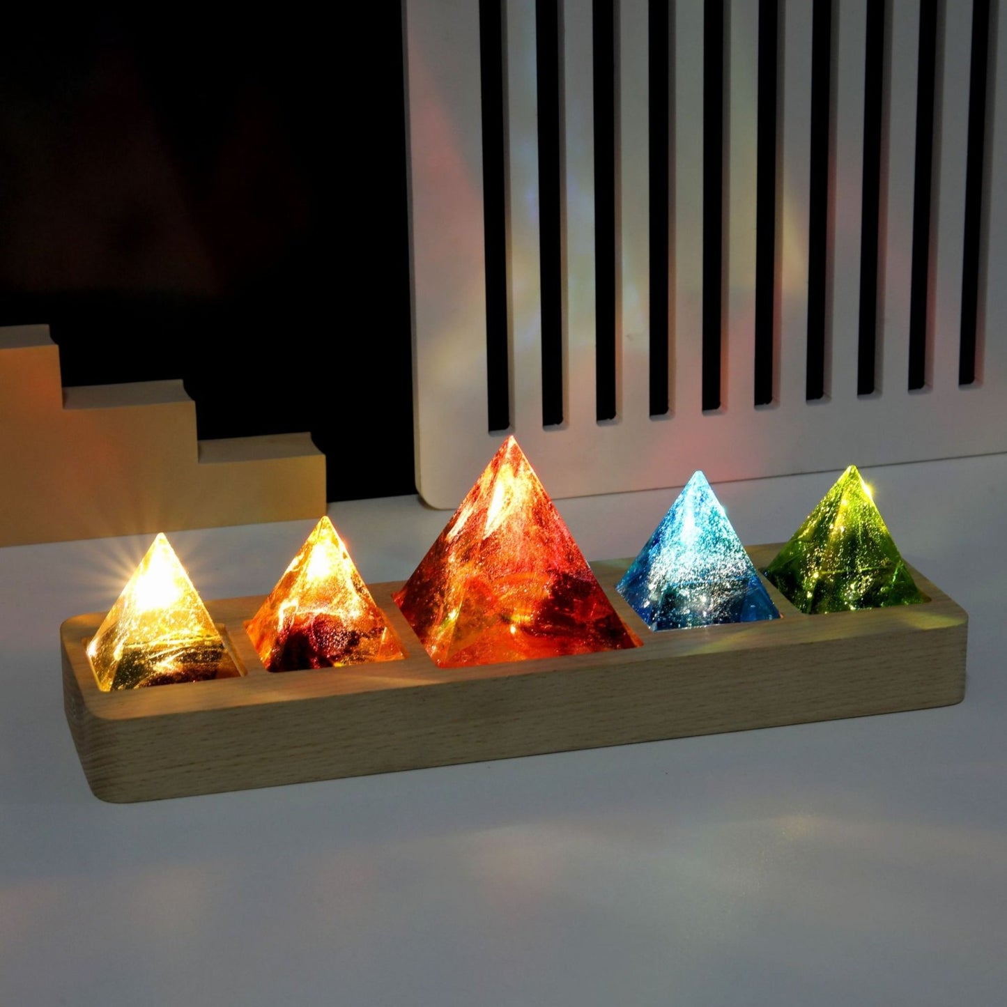 Starry Cosmic Pyramid - Space Mesmerise - Space Gifts | Lamps | Statues | Home Decor