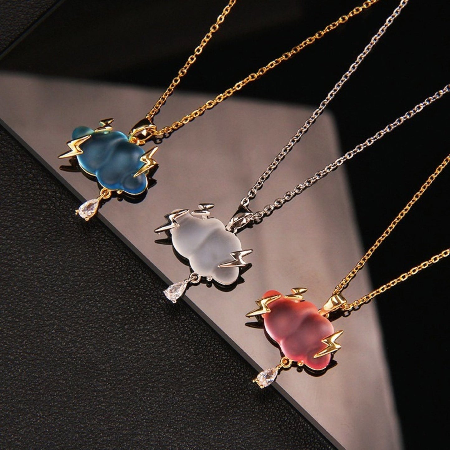 Thunderstorm Lightning Bolt Necklace - Space Mesmerise - Space Gifts | Lamps | Statues | Home Decor