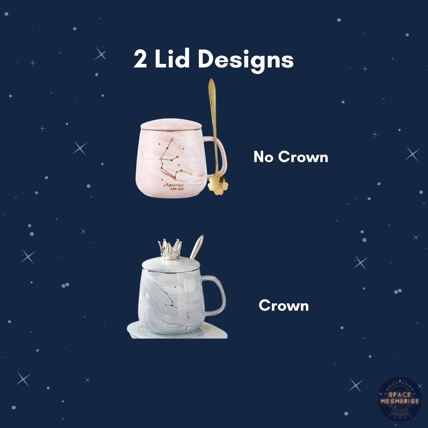 Twelve Constellations Marble Mug - Space Mesmerise - Space Gifts | Lamps | Statues | Home Decor