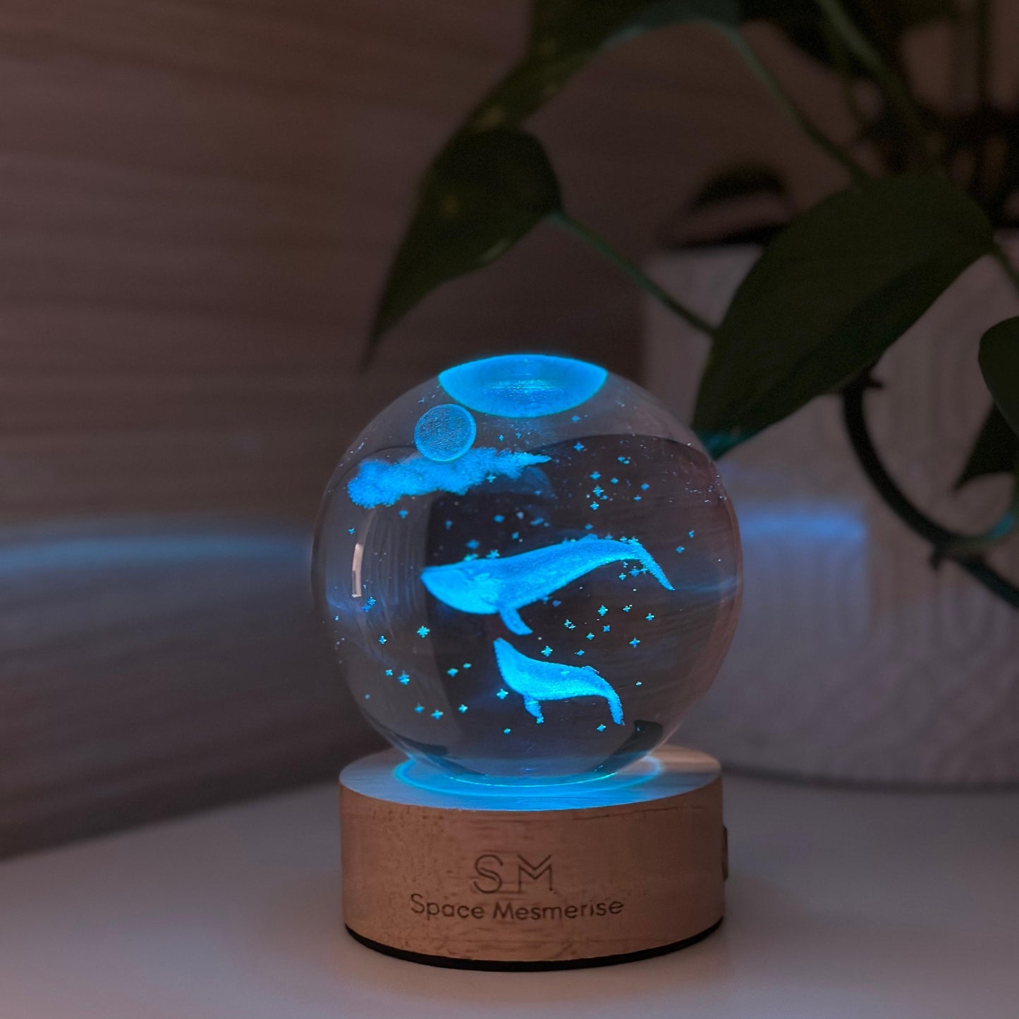 Whale Snow Globe Lamp