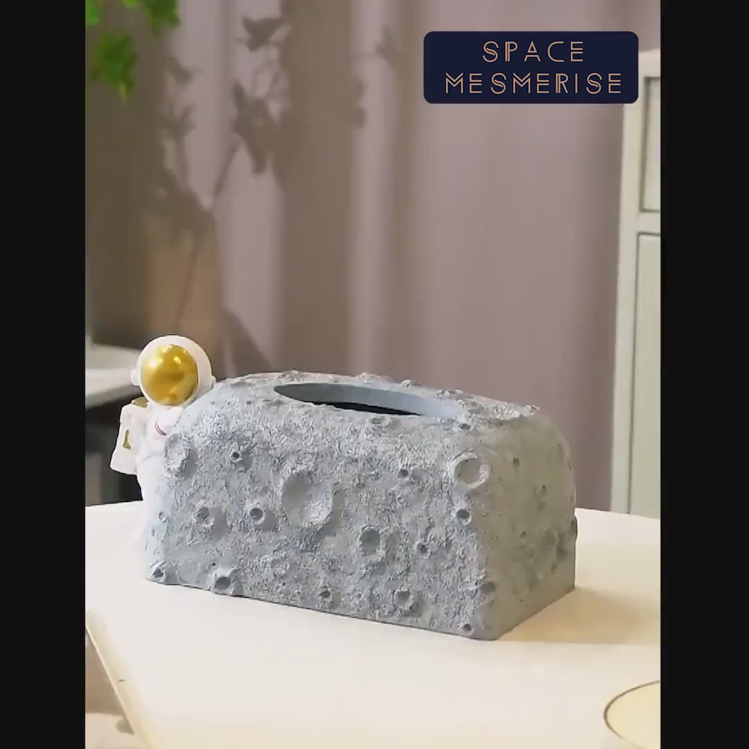 Astronaut Tissue Box Holder, Astronaut and Moon Crater Tissue Box Holder | Creative Space Gifts, Home Decor | Space Mesmerise