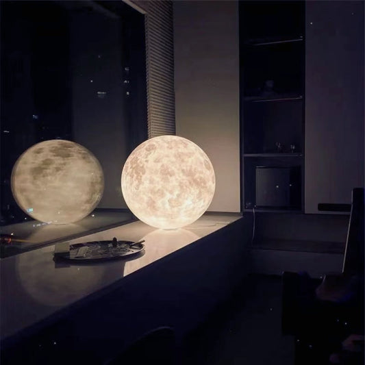 3D Printed Minimalist Moon Lamp - Space Mesmerise - Space Gifts | Lamps | Statues | Home Decor