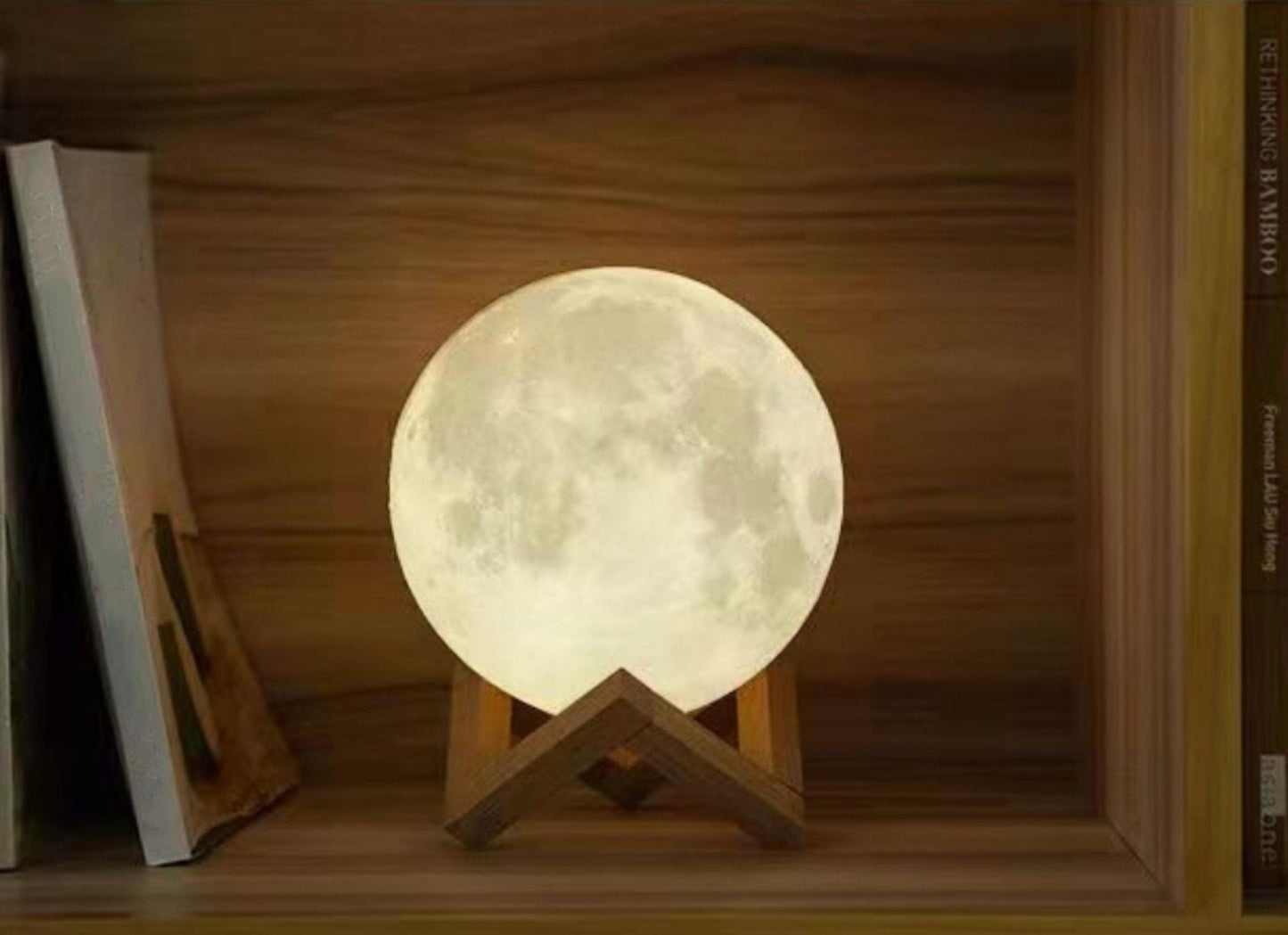 3D Printed Minimalist Moon Lamp - Space Mesmerise - Space Gifts | Lamps | Statues | Home Decor
