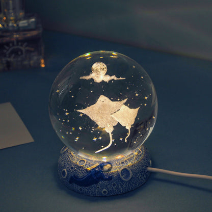 Aquatic Space Lamp Globe (Warm Light) - Space Mesmerise - Space Gifts | Lamps | Statues | Home Decor