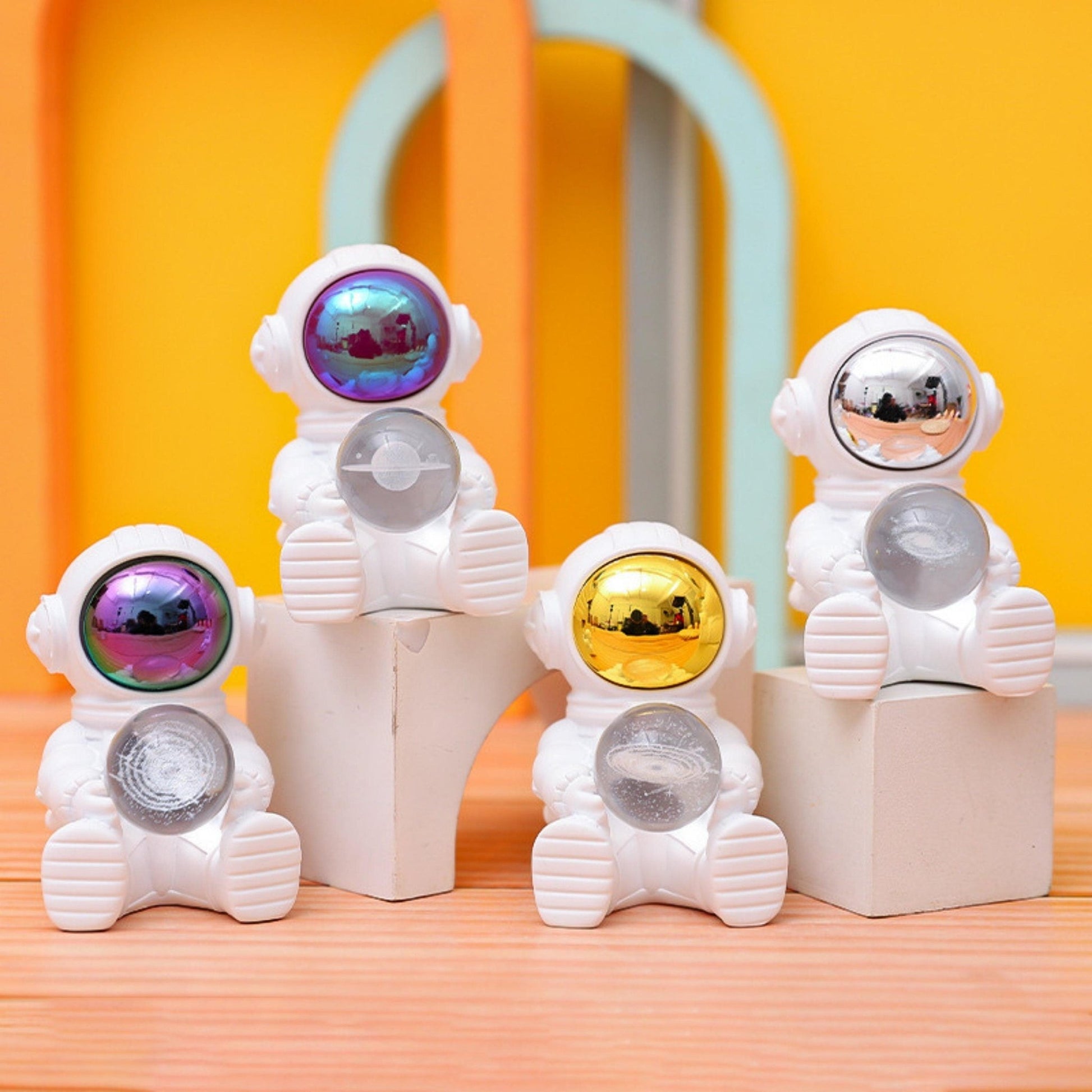 Astronaut Cake Toppers (Set of 4) - Space Mesmerise - Space Gifts | Lamps | Statues | Home Decor