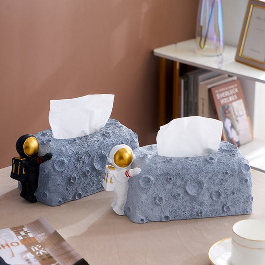 Astronaut Moon Crater Tissue Box Holder - Space Mesmerise - Space Gifts | Lamps | Statues | Home Decor