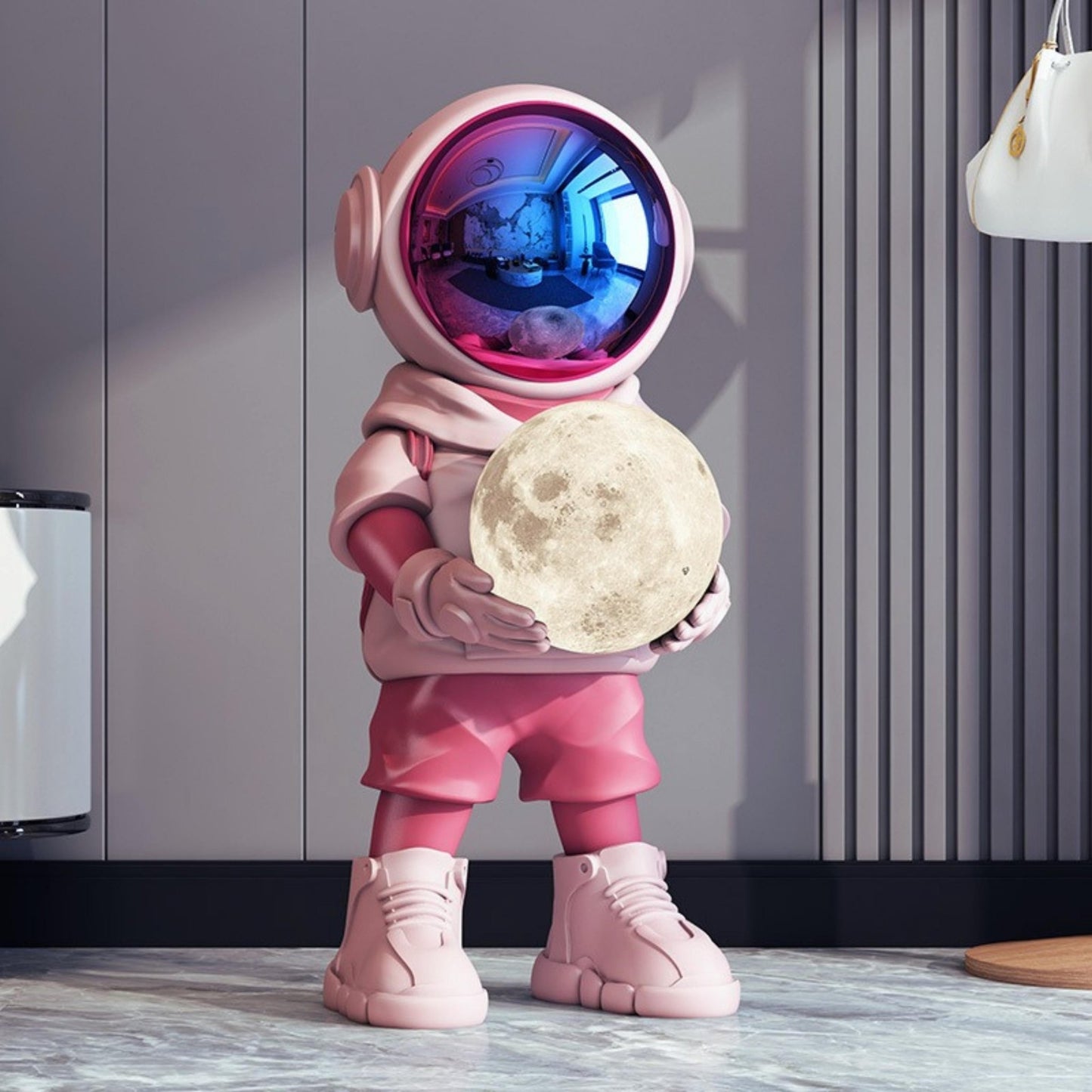 Astronaut Statue and Moon Lamp - Space Mesmerise - Space Gifts | Lamps | Statues | Home Decor