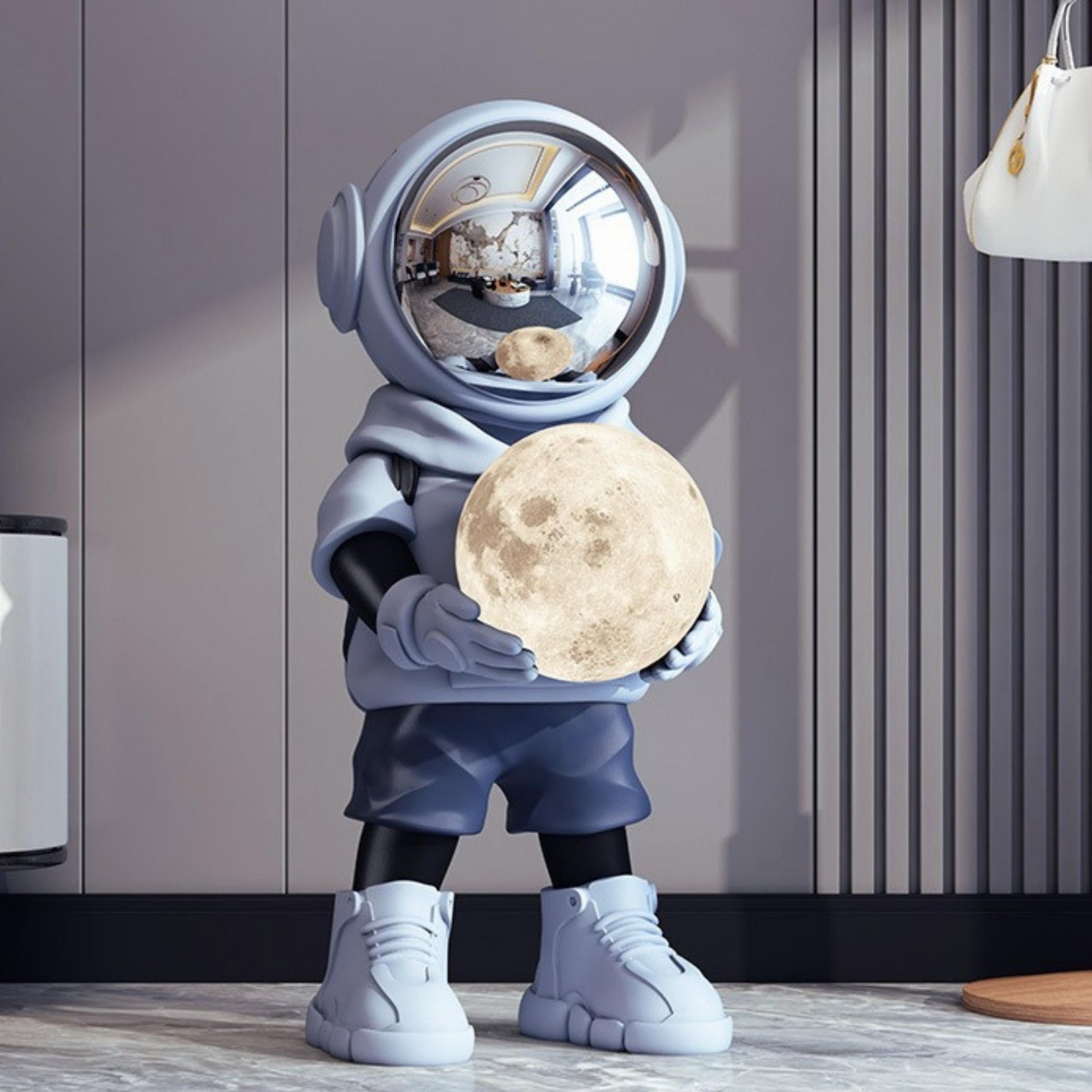 Astronaut Statue and Moon Lamp - Space Mesmerise - Space Gifts | Lamps | Statues | Home Decor