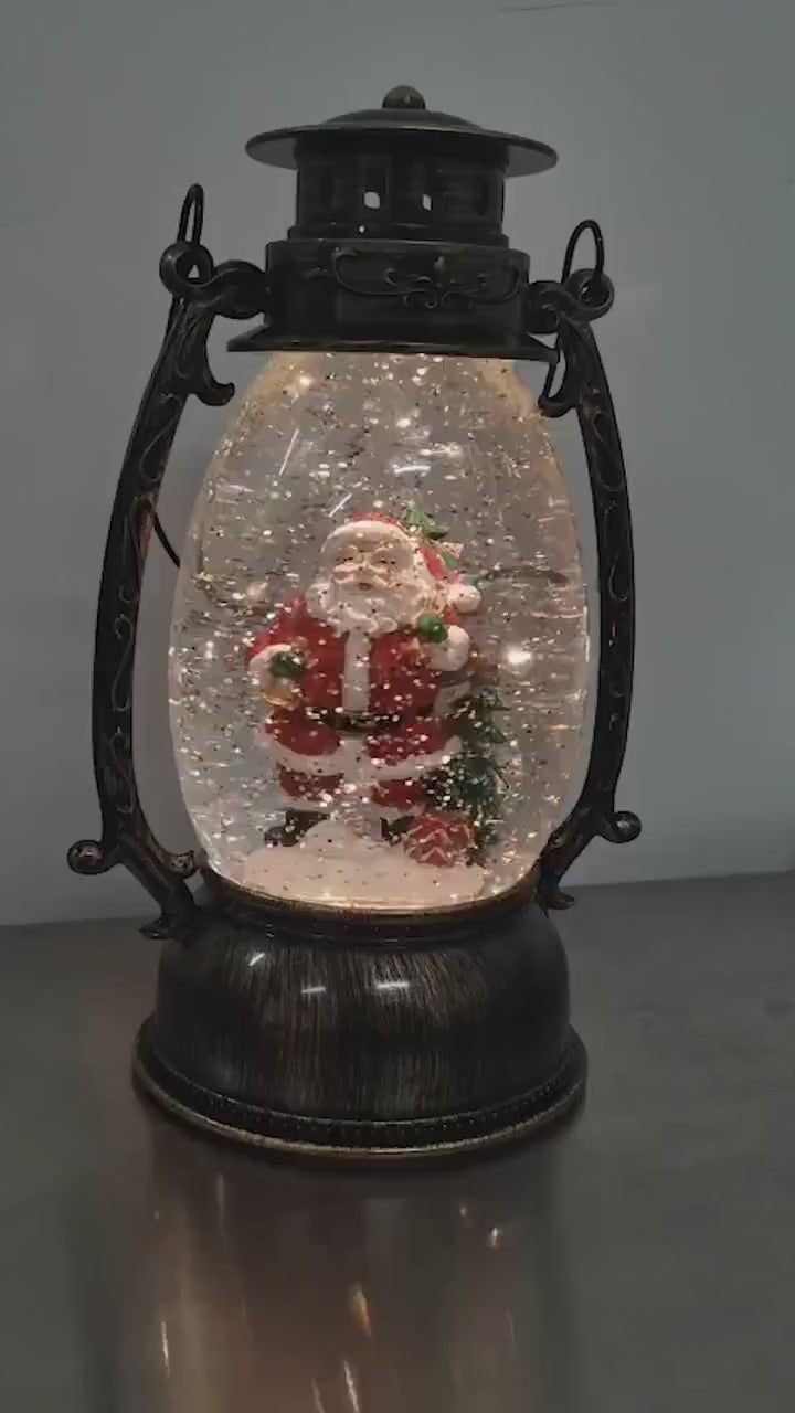 Stunning Christmas Snow Globe Lamp with Music Box | Snow Globe Christmas Decoration | Christmas Lantern, Nightlight