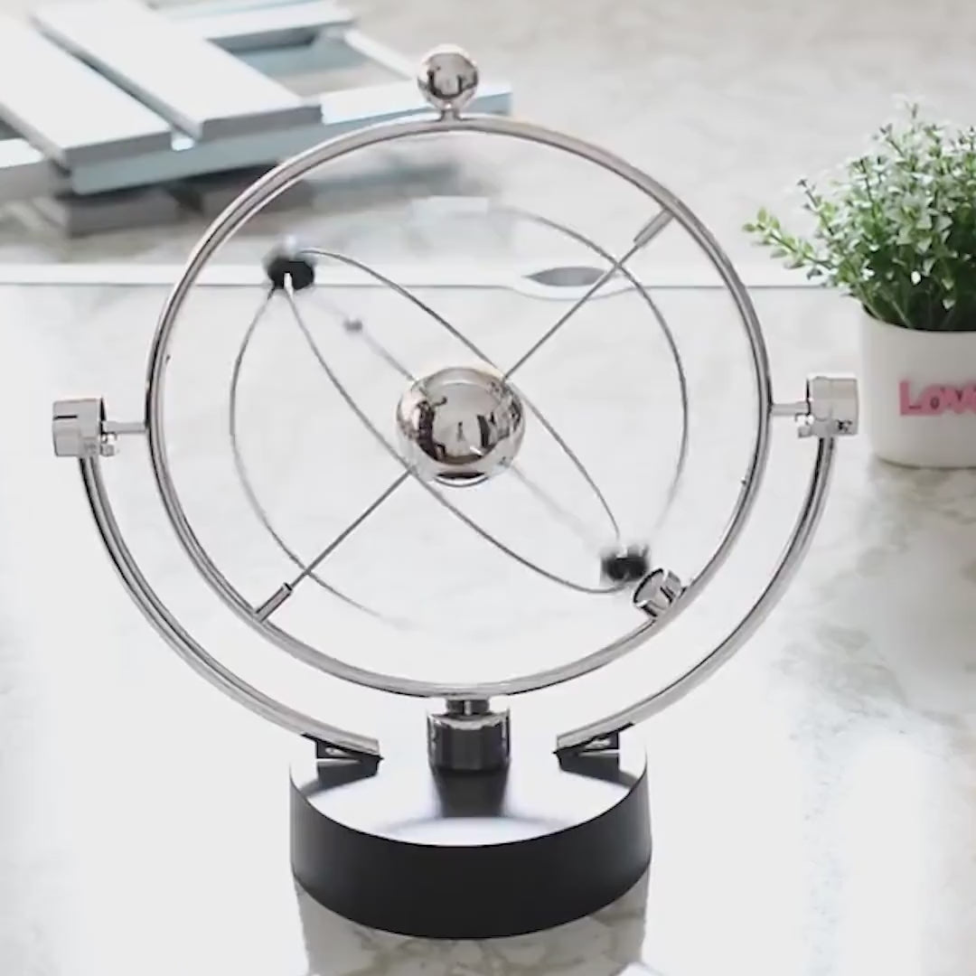 Rotating Electromagnetic Pendulum Solar System Model | Magnetic Swing Ornament with Perpetual Motion | Creative Space Gift and Toy