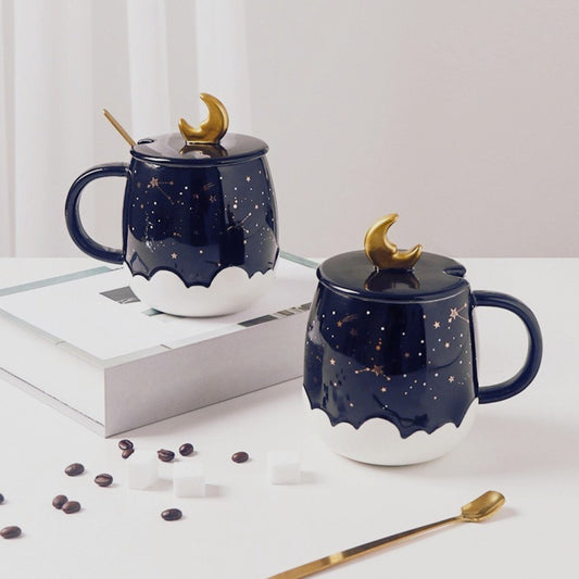 Celestial Coffee Mug With Lid - Space Mesmerise - Space Gifts | Lamps | Statues | Home Decor