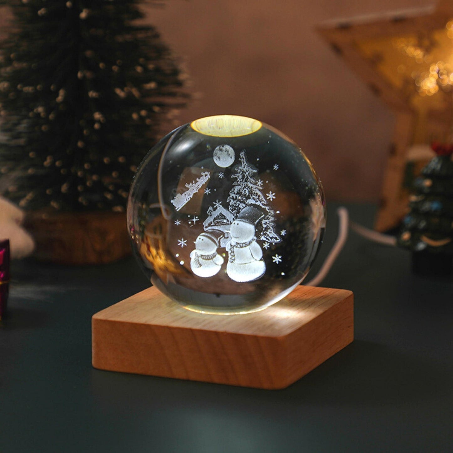 Christmas Snow Globe Lamp - Space Mesmerise - Space Gifts | Lamps | Statues | Home Decor